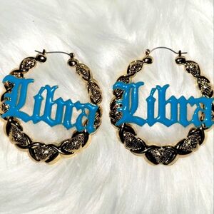 Zodiac Bamboo Hoops (Libra)